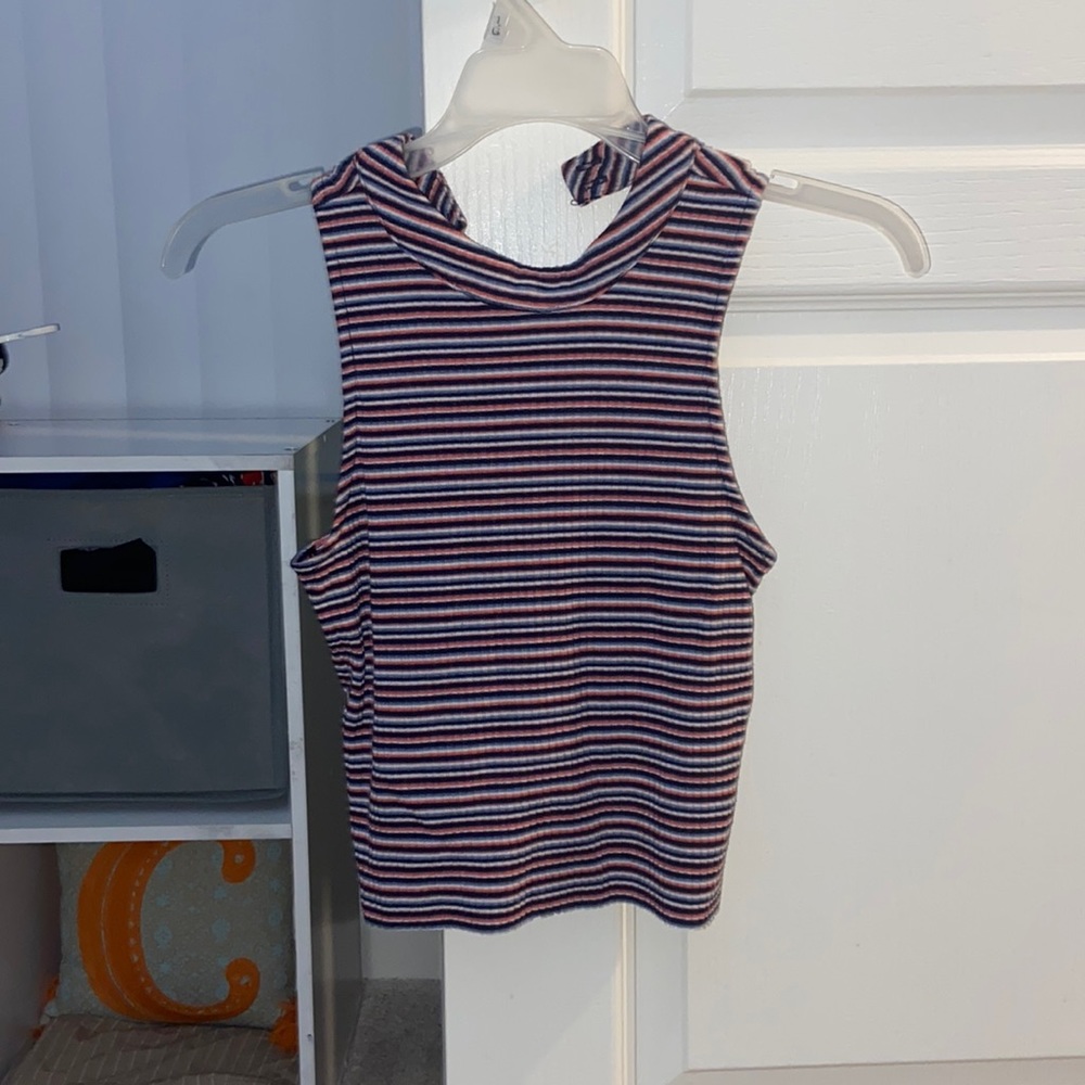 Stripped tank top crop top